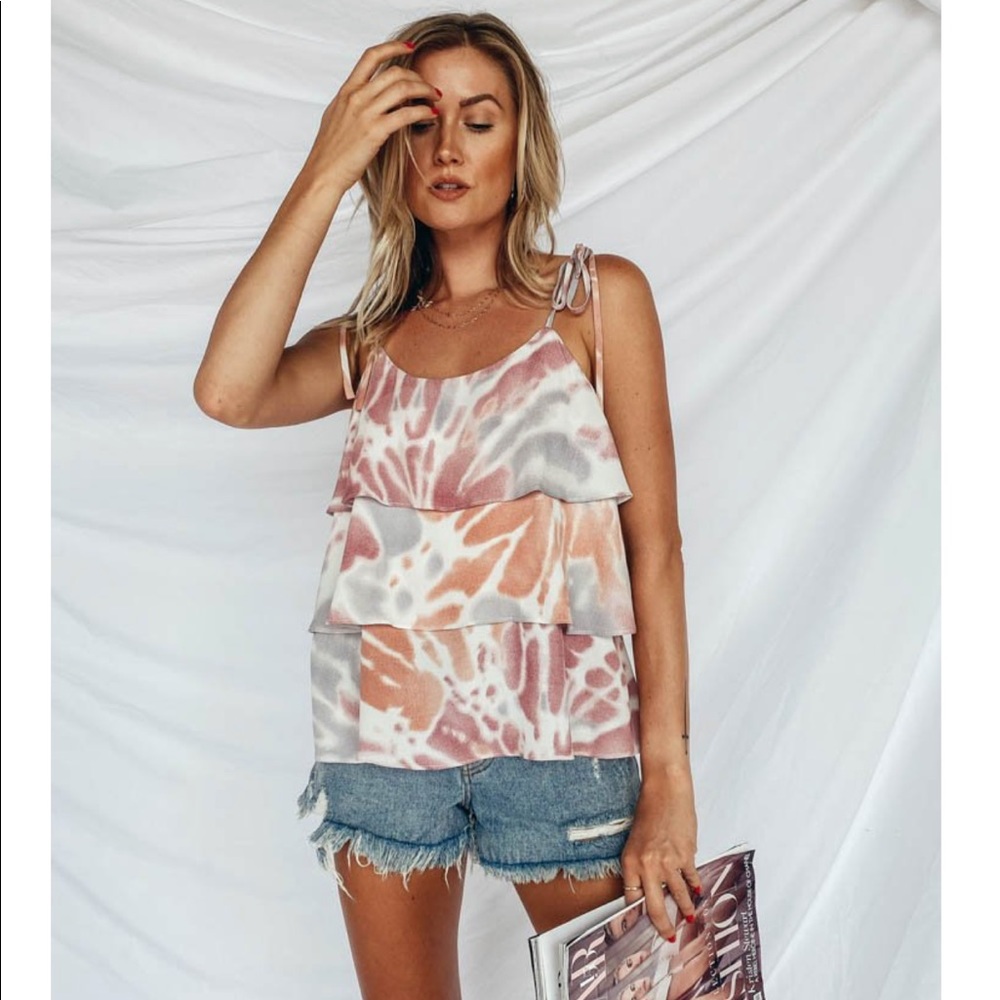 Tiered Tie Dye Top